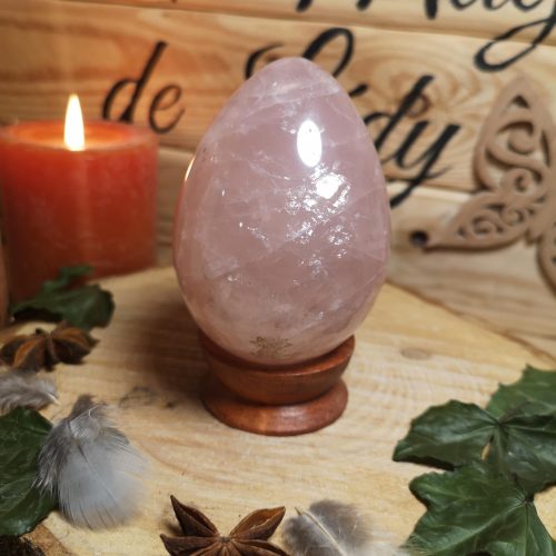Oeuf en Quartz Rose