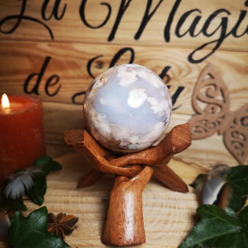 Sphère Agate Fleurs