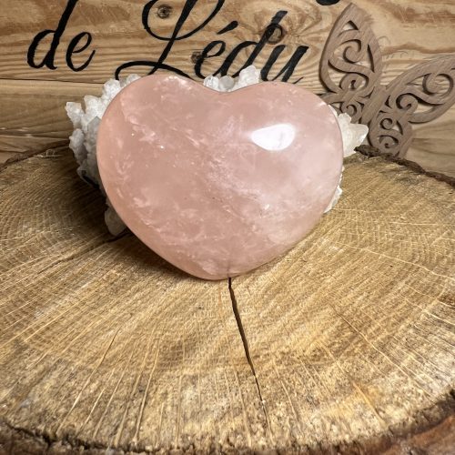 Coeur en Quartz Rose