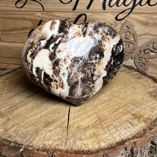 Coeur en Opale noir de Madagascar