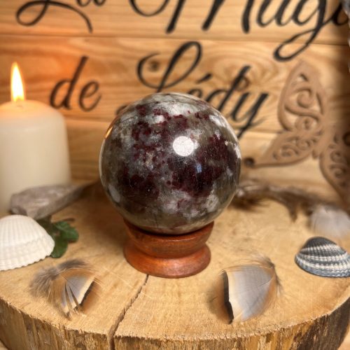 Sphère en Tourmaline Rubbélite