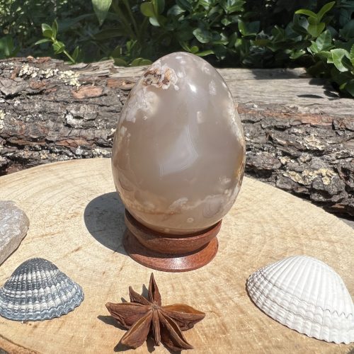 Oeuf en Agate fleur