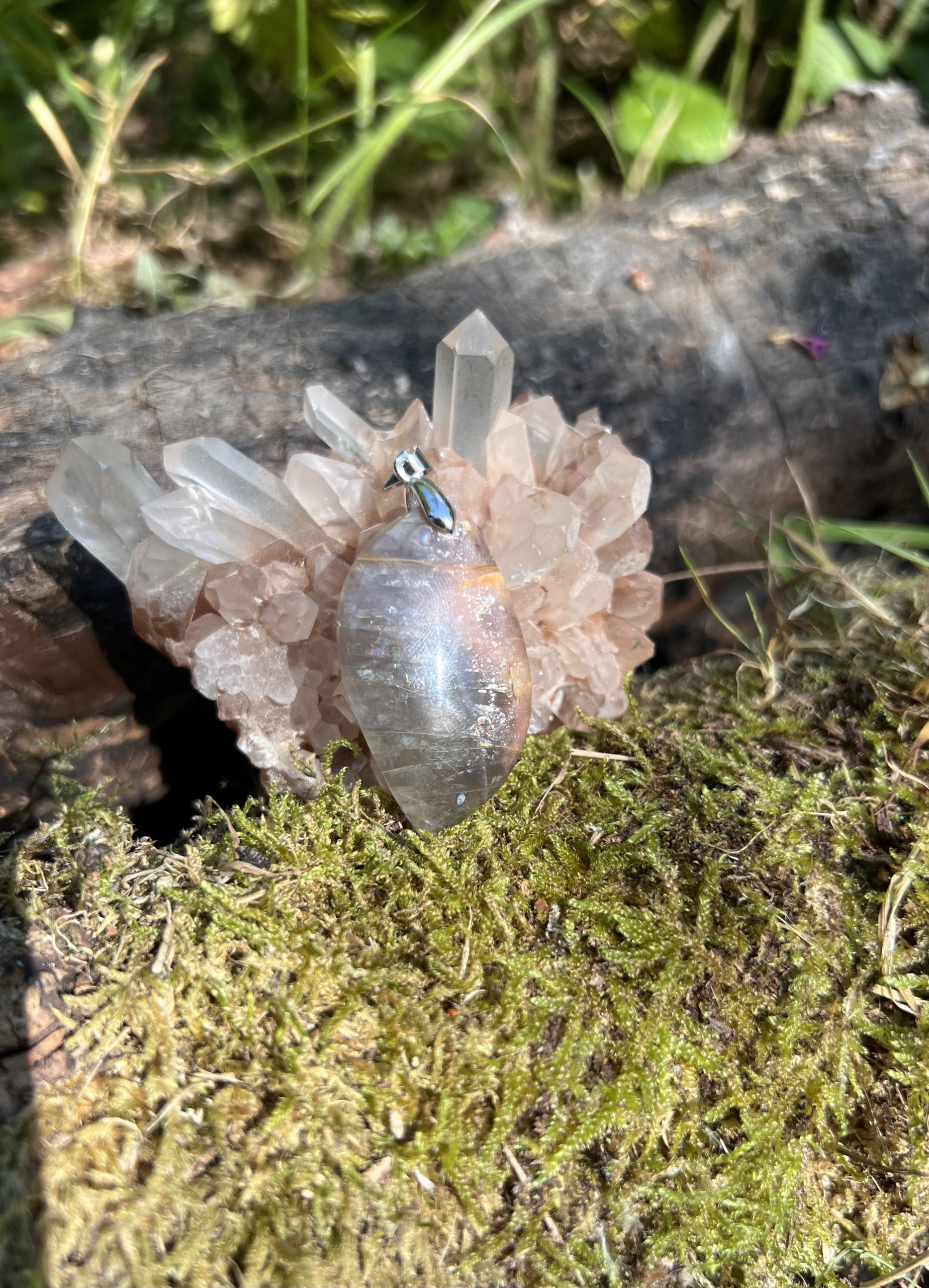 Pierre de Lune noire, micro Clean, litho, thérapie–énergie yang