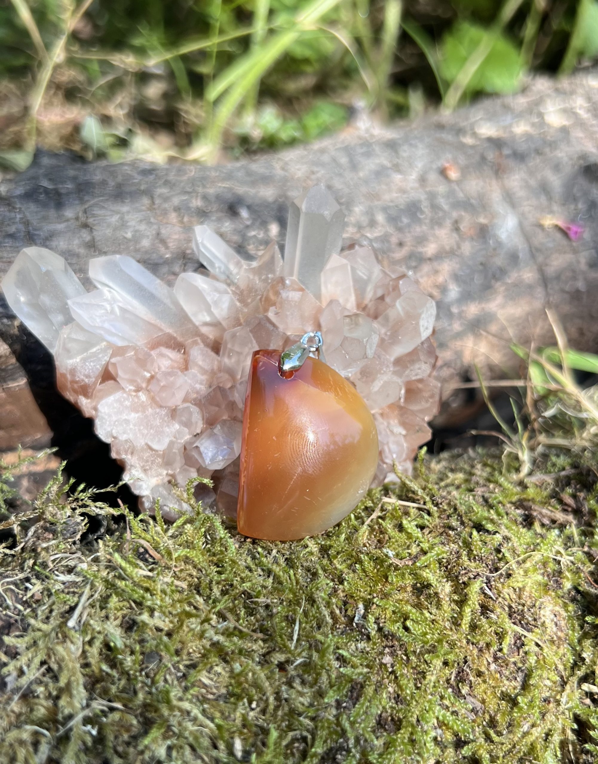 Pendentif Coraline pierre naturelle