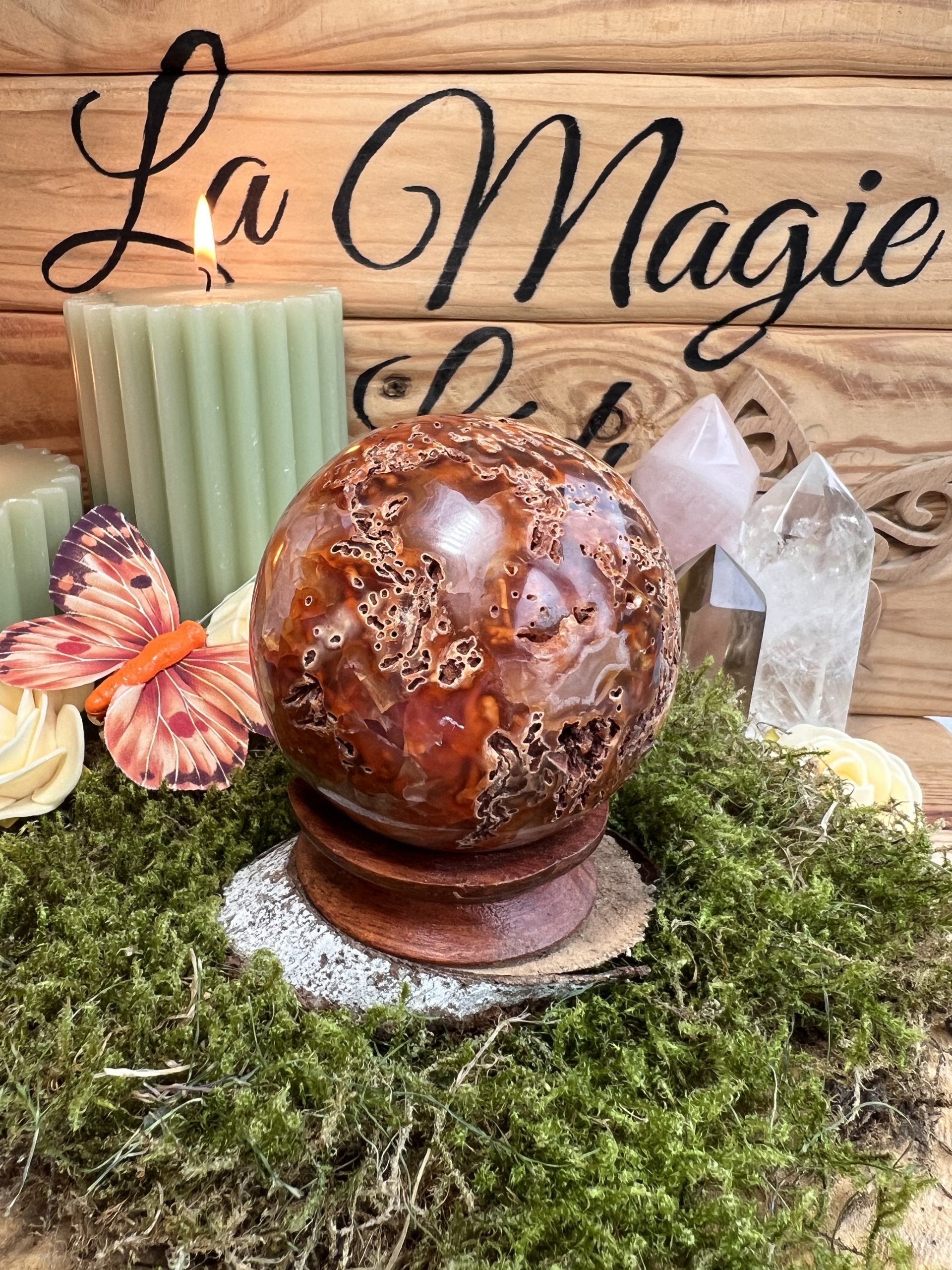 Sphère en Cornaline - Vitalité , Création & Ancrage – Image 3