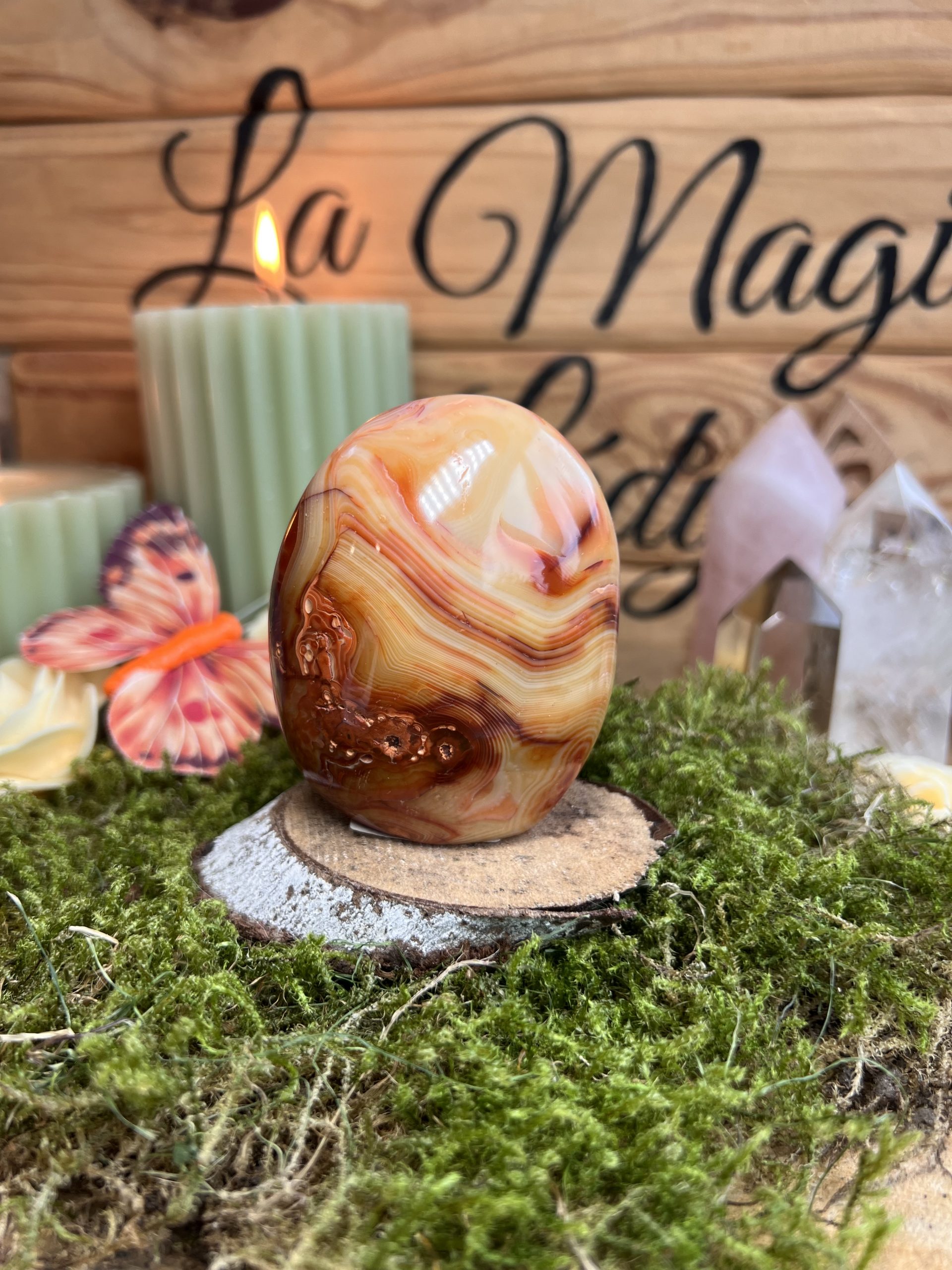 Forme libre en Cornaline - Vitalité , Création &Ancrage